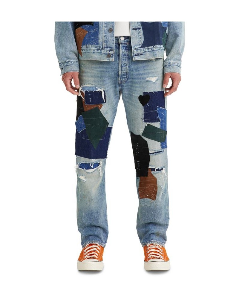 Men's Premium Patchwork 501 Jeans Blue $53.72 Jeans