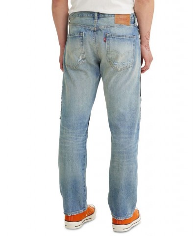 Men's Premium Patchwork 501 Jeans Blue $53.72 Jeans