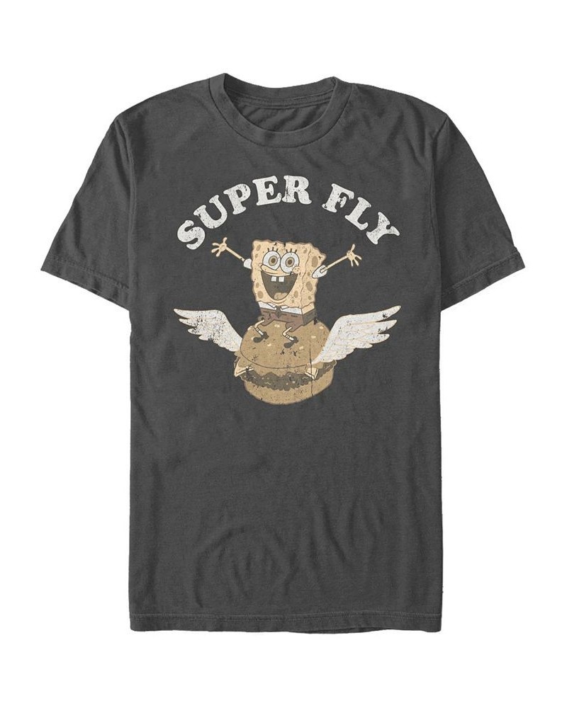 Men's Super Fly Short Sleeve Crew T-shirt Gray $14.00 T-Shirts