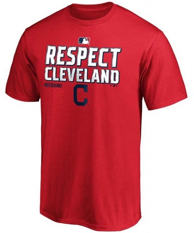 Men's Red Cleveland Indians 2020 Postseason Locker Room T-shirt $17.28 T-Shirts