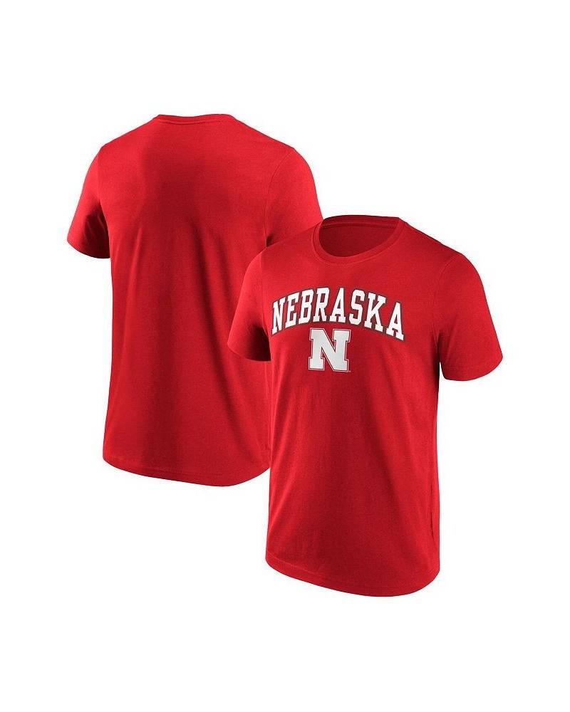 Men's Branded Scarlet Nebraska Huskers Campus 2.0 T-shirt $13.50 T-Shirts