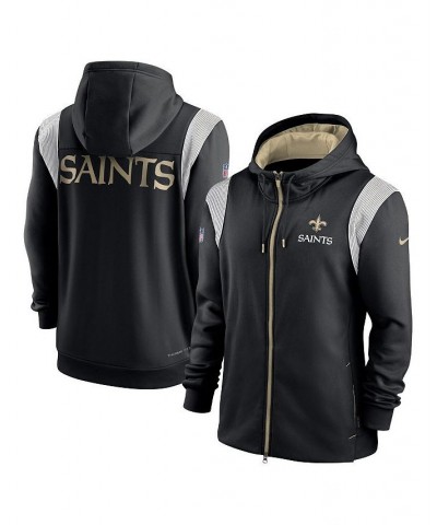 Men's Black New Orleans Saints Performance Sideline Lockup Full-Zip Hoodie $35.64 Sweatshirt