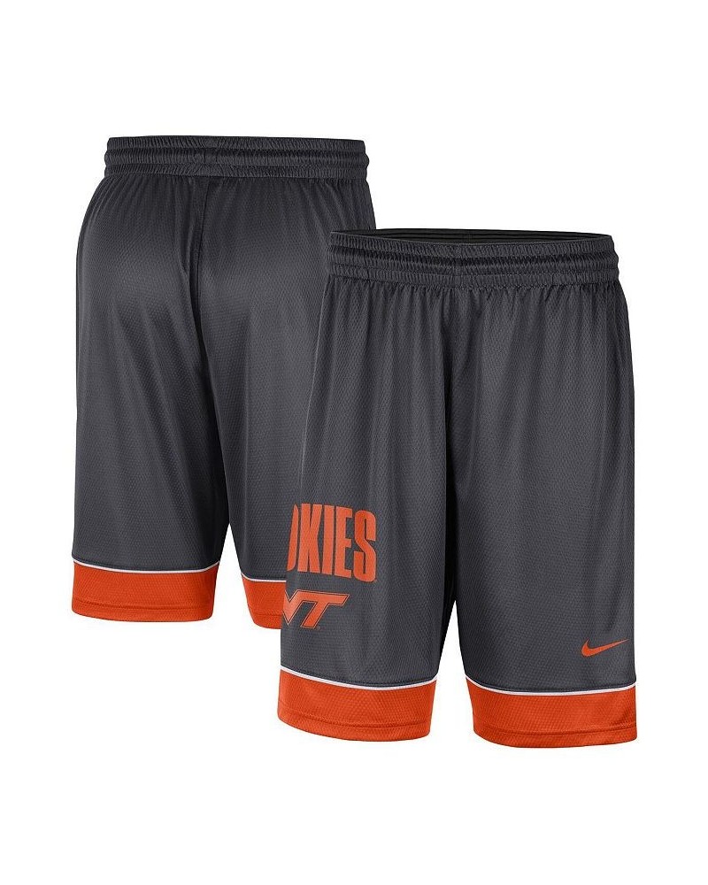 Men's Charcoal and Orange Virginia Tech Hokies Fast Break Shorts $22.94 Shorts