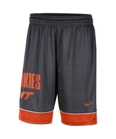 Men's Charcoal and Orange Virginia Tech Hokies Fast Break Shorts $22.94 Shorts