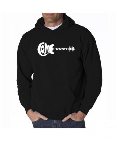 Men's Word Art Hoodie - Come Together Black $34.79 Sweatshirt