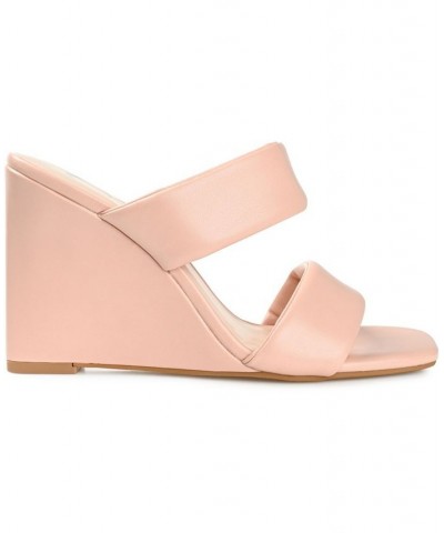 Women's Kailee Wedge Sandals Pink $51.29 Shoes