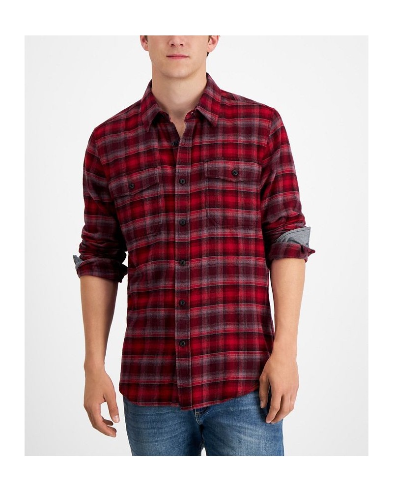 Men's Plaid Flannel Shirt Red $15.92 Shirts