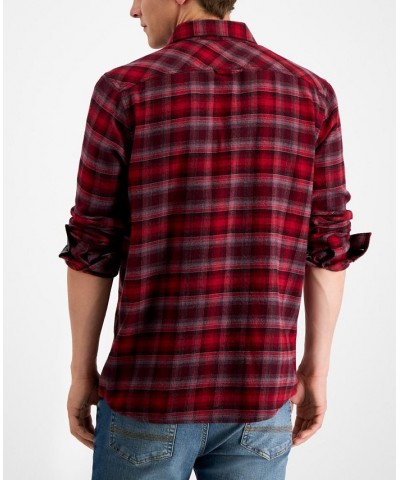 Men's Plaid Flannel Shirt Red $15.92 Shirts