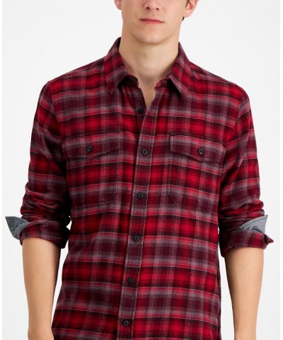 Men's Plaid Flannel Shirt Red $15.92 Shirts