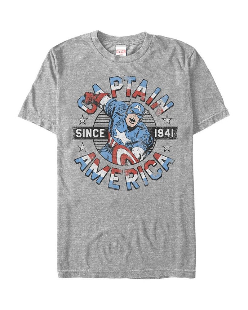 Marvel Men's Comic Collection Captain America Since 1941 Short Sleeve T-Shirt Gray $18.19 T-Shirts