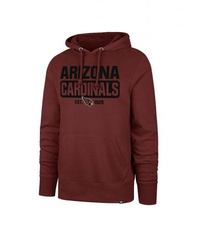 Men's Cardinal Arizona Cardinals Box Out Headline Pullover Hoodie $45.04 Sweatshirt