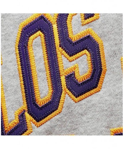 Men's Heather Gray Los Angeles Lakers Hardwood Classics Big and Tall Throwback Pullover Hoodie $37.84 Sweatshirt