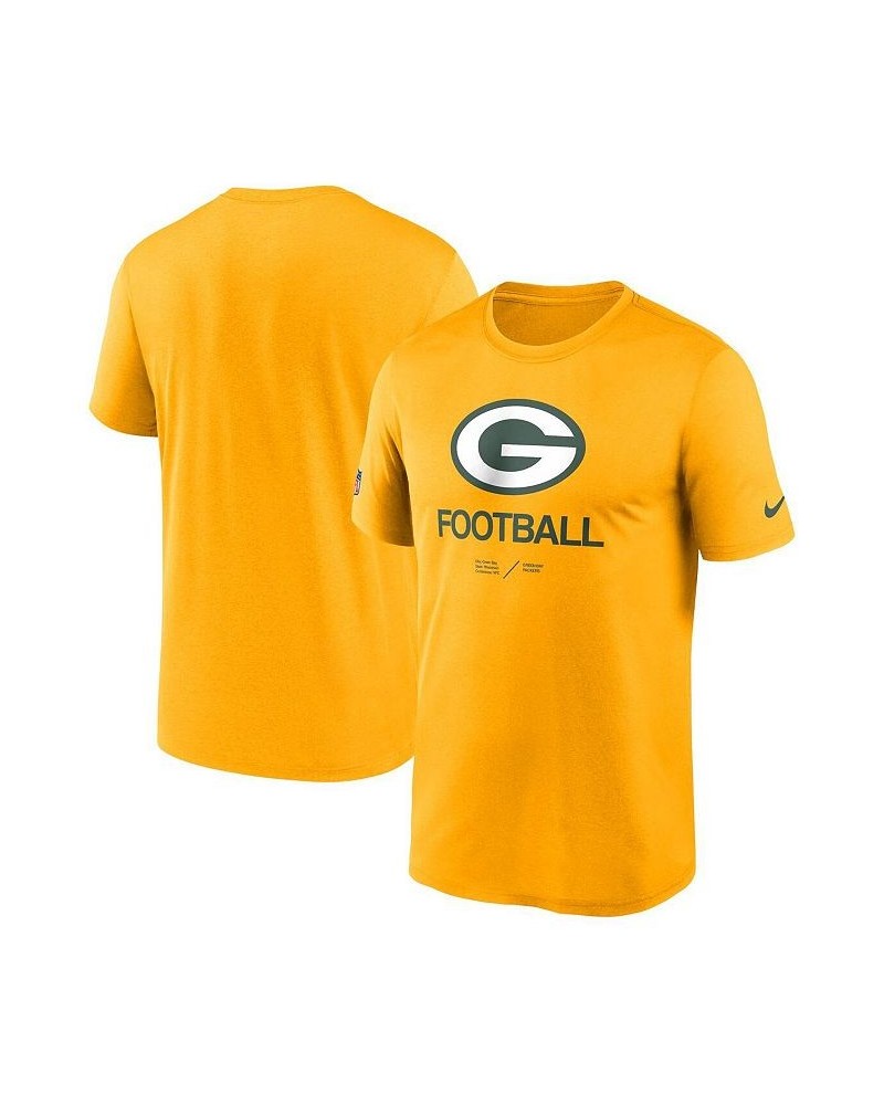 Men's Gold Green Bay Packers Infographic Performance T-shirt $17.60 T-Shirts