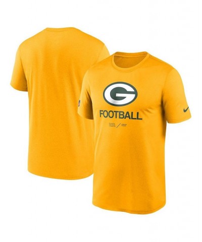 Men's Gold Green Bay Packers Infographic Performance T-shirt $17.60 T-Shirts