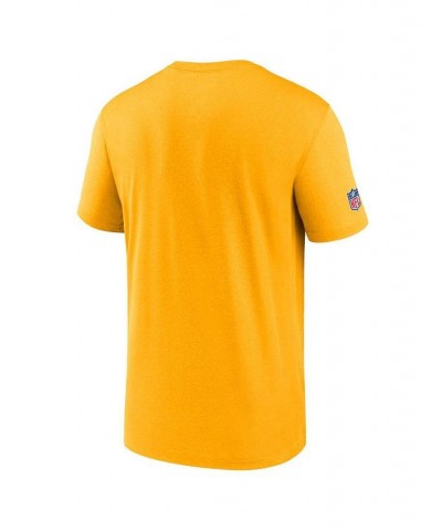 Men's Gold Green Bay Packers Infographic Performance T-shirt $17.60 T-Shirts