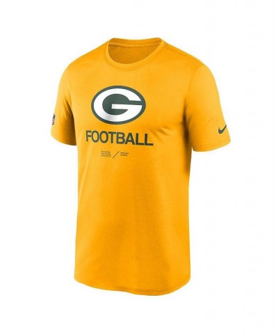 Men's Gold Green Bay Packers Infographic Performance T-shirt $17.60 T-Shirts