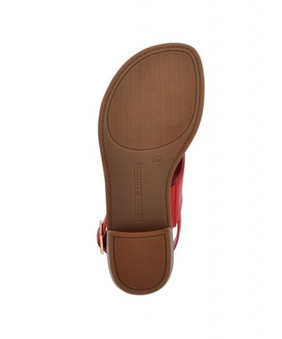 Women's Olaya Low Heeled Sandals Red $47.17 Shoes