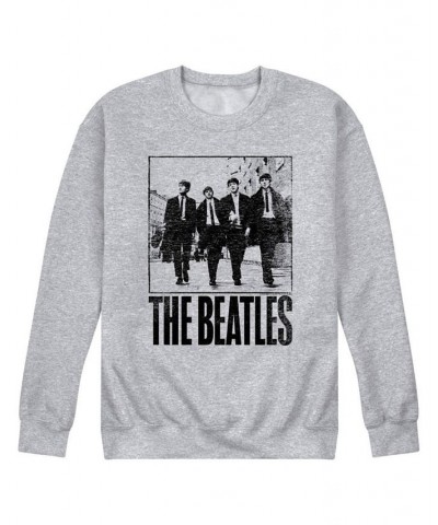 Men's The Beatles Vintage-Like Fleece Sweatshirt Gray $29.69 Sweatshirt