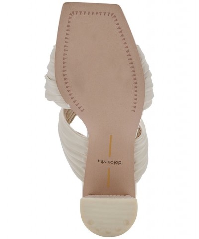 Women's Pilton Soft-Volume Block-Heel Dress Sandals Ivory/Cream $60.75 Shoes