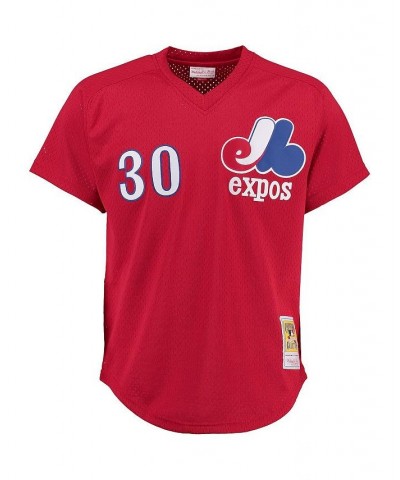 Men's Tim Raines Montreal Expos Batting Practice Jersey - Red $40.70 Jersey