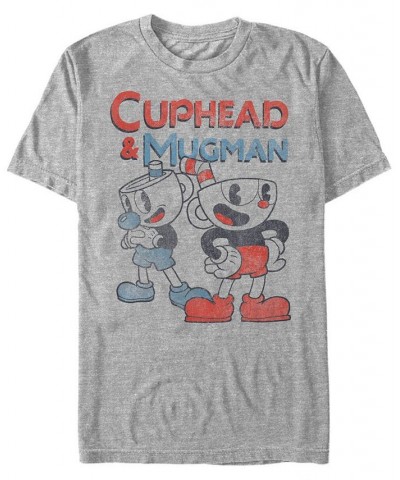 Men's and Mugman Dynamic Duo Short Sleeve T- shirt Gray $15.40 T-Shirts