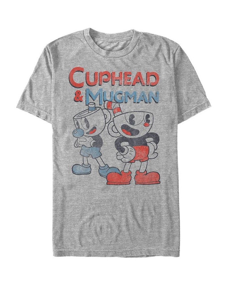 Men's and Mugman Dynamic Duo Short Sleeve T- shirt Gray $15.40 T-Shirts