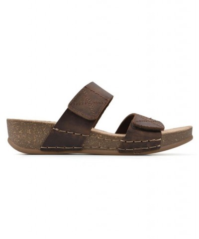 Women's Fervent Platform Sandals Brown $37.92 Shoes