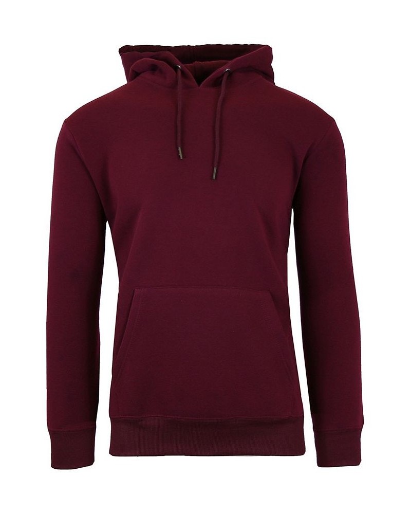 Men's Slim-Fit Fleece-Lined Pullover Hoodie Burgundy $27.50 Sweatshirt