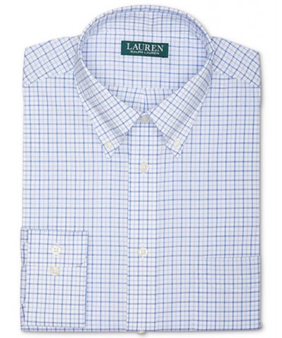 Men's Regular Fit Wrinkle Free Stretch Dress Shirt, Online Exclusive Blue $21.12 Dress Shirts