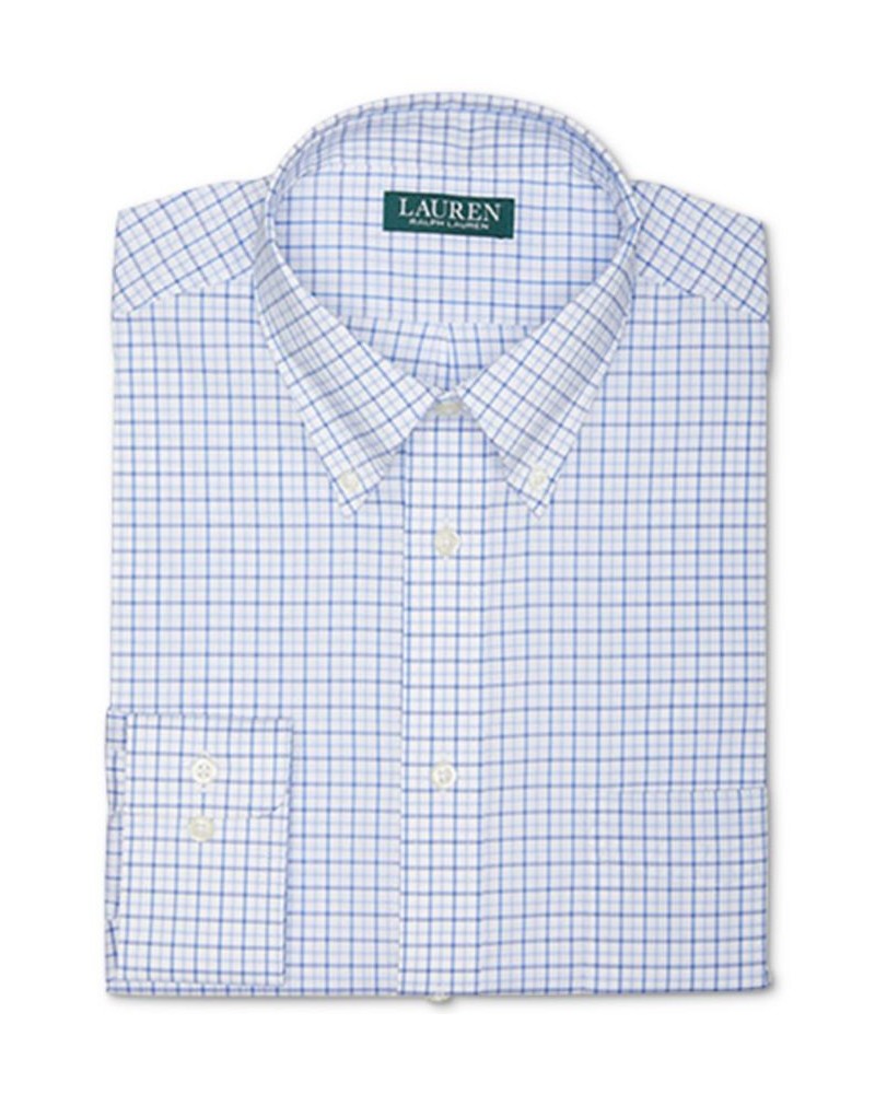 Men's Regular Fit Wrinkle Free Stretch Dress Shirt, Online Exclusive Blue $21.12 Dress Shirts