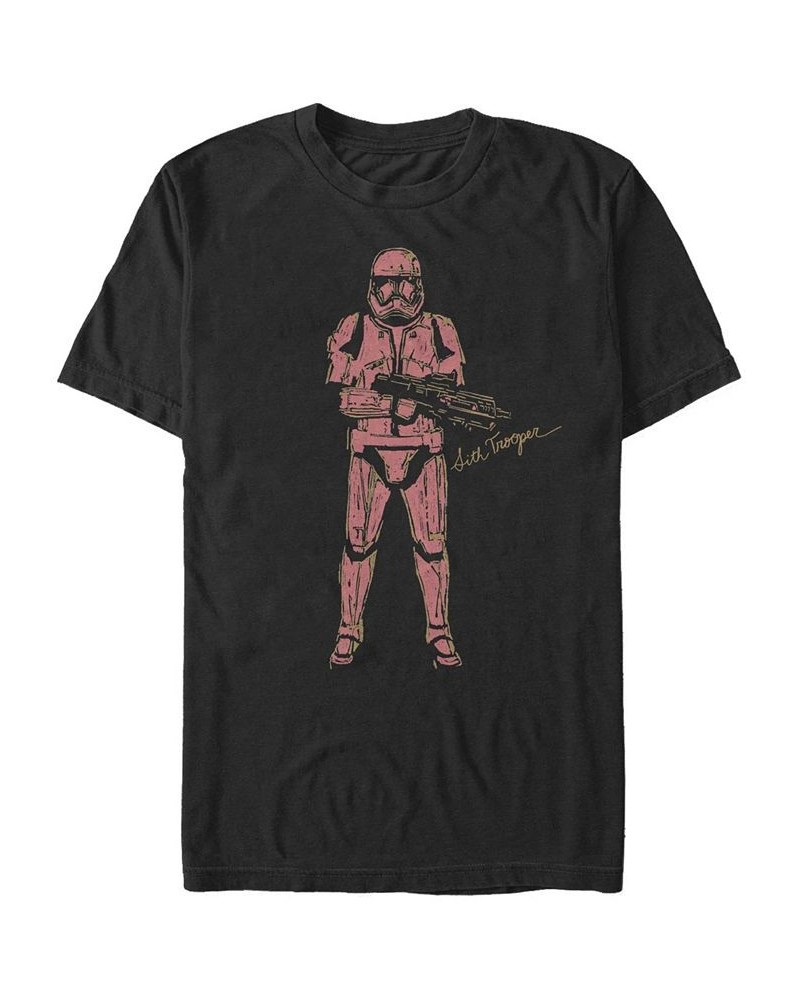 Star Wars Men's Rise Of Skywalker Red Sith Trooper Short Sleeve T-Shirt Black $19.59 T-Shirts