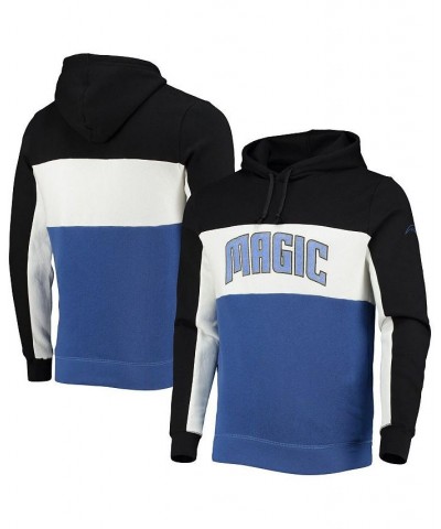 Men's Black, White Orlando Magic Wordmark Colorblock Fleece Pullover Hoodie $28.52 Sweatshirt