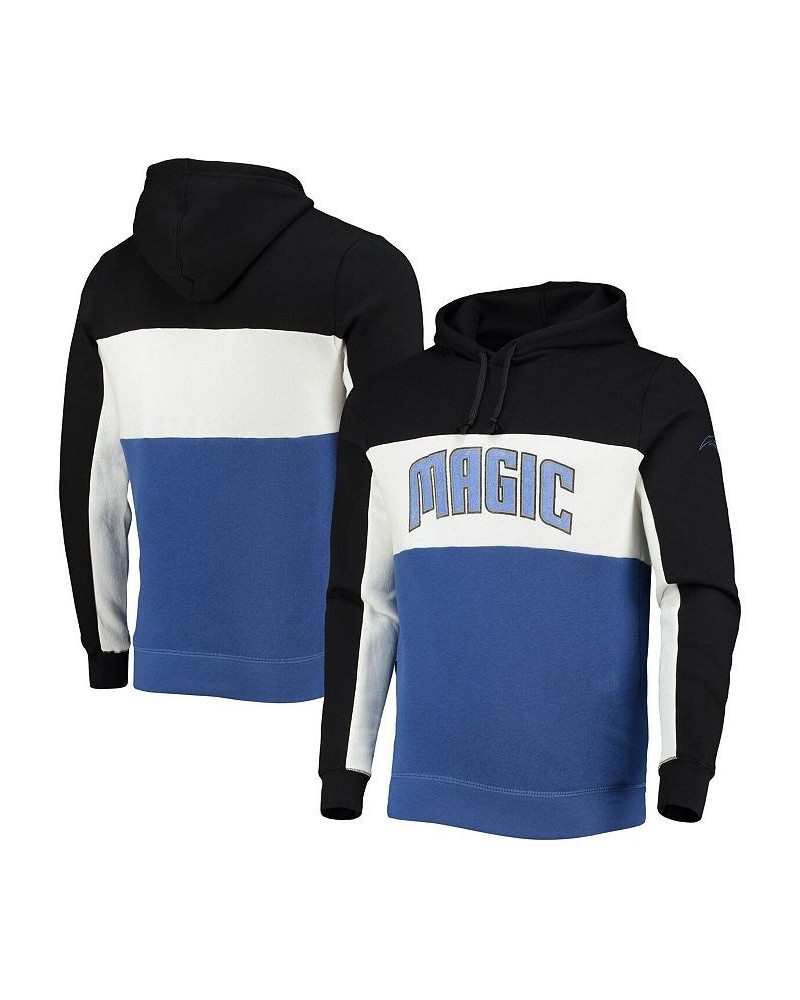 Men's Black, White Orlando Magic Wordmark Colorblock Fleece Pullover Hoodie $28.52 Sweatshirt