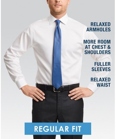 Men's Regular Fit Wrinkle Free Stretch Dress Shirt, Online Exclusive Blue $21.12 Dress Shirts