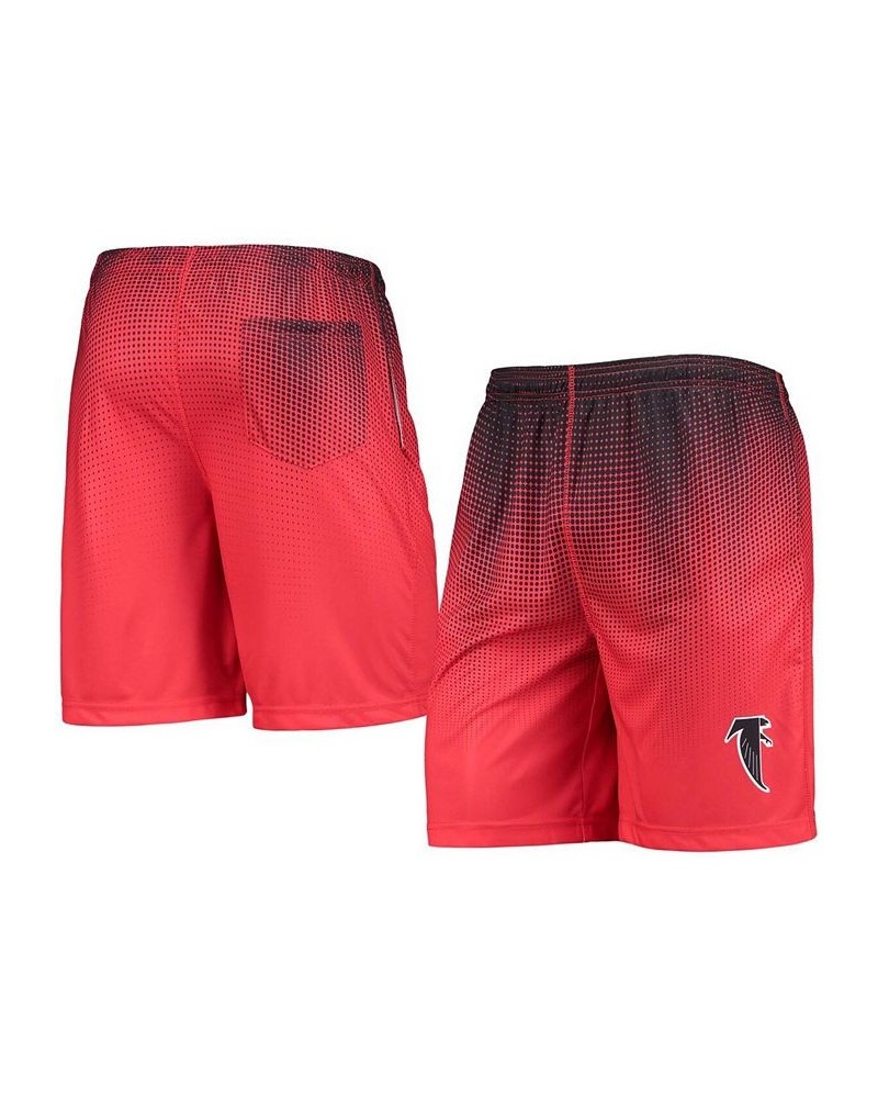 Men's Black and Red Atlanta Falcons Historic Logo Pixel Gradient Training Shorts $26.99 Shorts