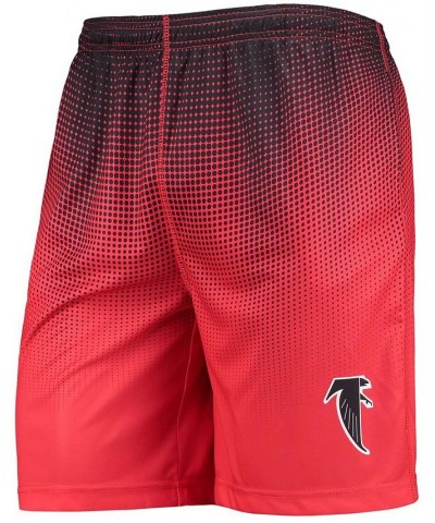 Men's Black and Red Atlanta Falcons Historic Logo Pixel Gradient Training Shorts $26.99 Shorts