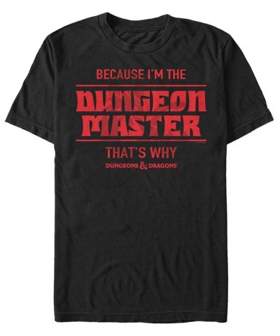 Men's Dungeons And Dragons I'm The Dungeon Master Short Sleeve T-Shirt Black $17.50 T-Shirts