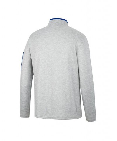 Men's Heathered Gray, Royal Air Force Falcons Country Club Windshirt Quarter-Zip Jacket $30.59 Sweatshirt