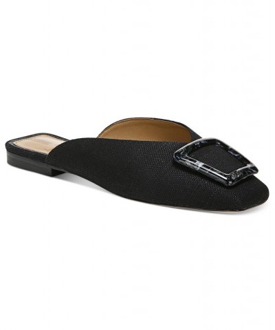 Women's Lavina Buckle Mules Black $42.00 Shoes