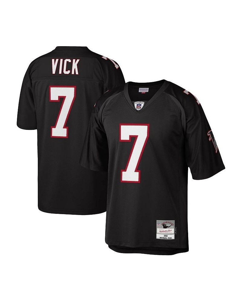 Men's Michael Vick Black Atlanta Falcons 2002 Authentic Throwback Retired Player Jersey $105.40 Jersey