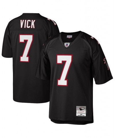 Men's Michael Vick Black Atlanta Falcons 2002 Authentic Throwback Retired Player Jersey $105.40 Jersey