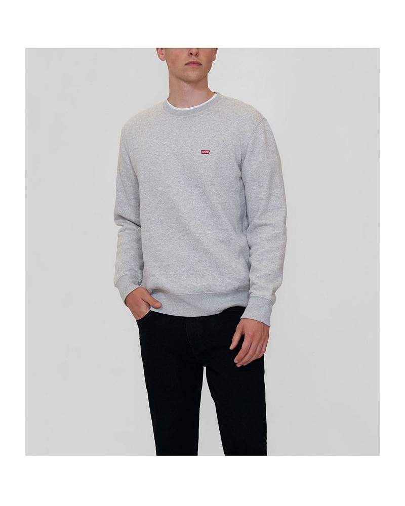 Men's Core Crew Regular Fit Long Sleeve Sweatshirt Gray $31.89 Sweatshirt