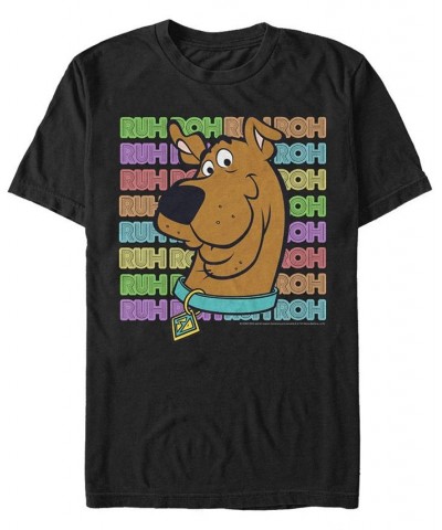 Men's Scooby Doo Stacked Roh Short Sleeve T-shirt Black $20.99 T-Shirts