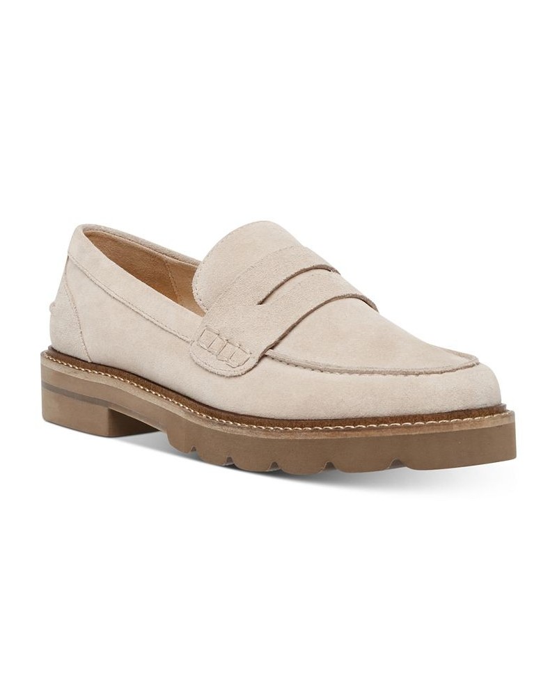 Elia Lug Sole Loafers Tan/Beige $45.54 Shoes