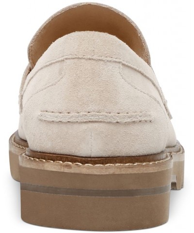 Elia Lug Sole Loafers Tan/Beige $45.54 Shoes