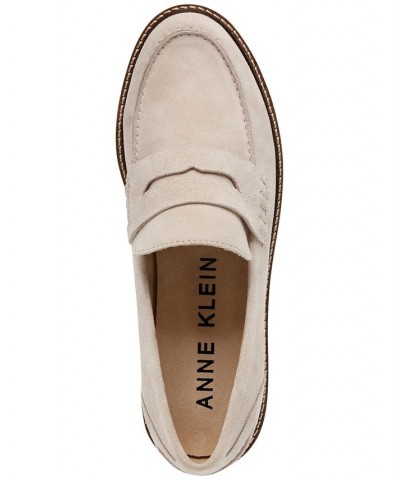 Elia Lug Sole Loafers Tan/Beige $45.54 Shoes