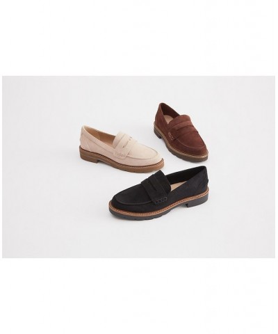 Elia Lug Sole Loafers Tan/Beige $45.54 Shoes