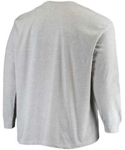 Men's Big and Tall Heathered Gray Los Angeles Chargers Practice Long Sleeve T-shirt $22.39 T-Shirts