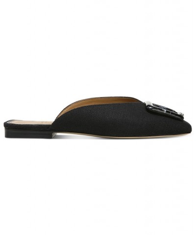 Women's Lavina Buckle Mules Black $42.00 Shoes