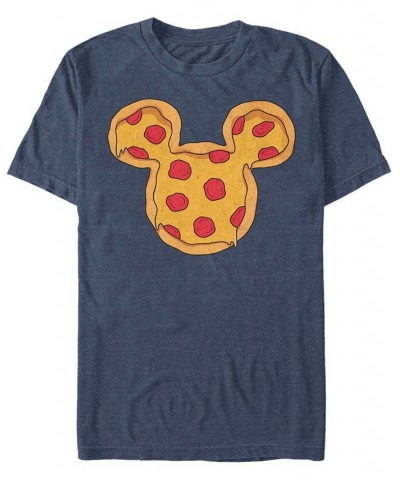 Men's Mickey Pizza Ears Short Sleeve T-Shirt Blue $17.15 T-Shirts